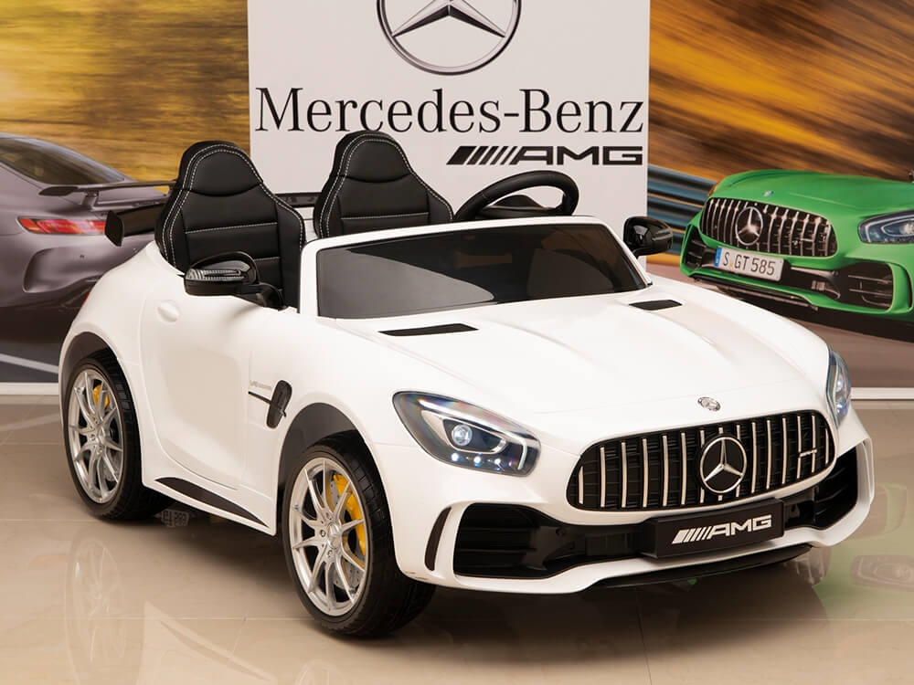 white mercedes kids car