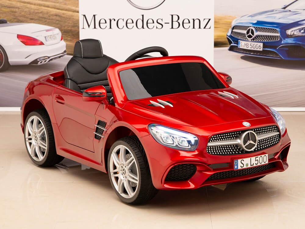 red mercedes ride on car
