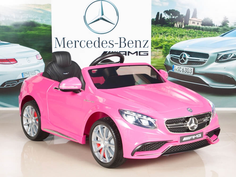 pink mercedes electric car