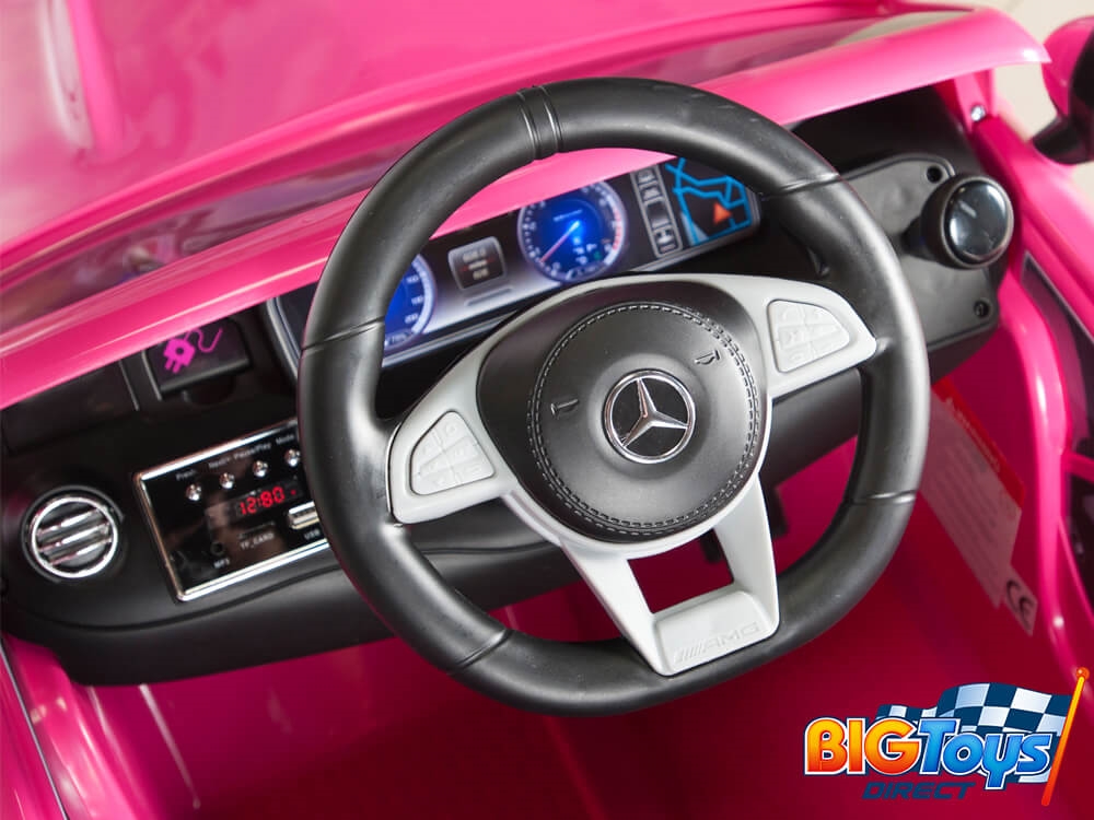 pink mercedes electric car