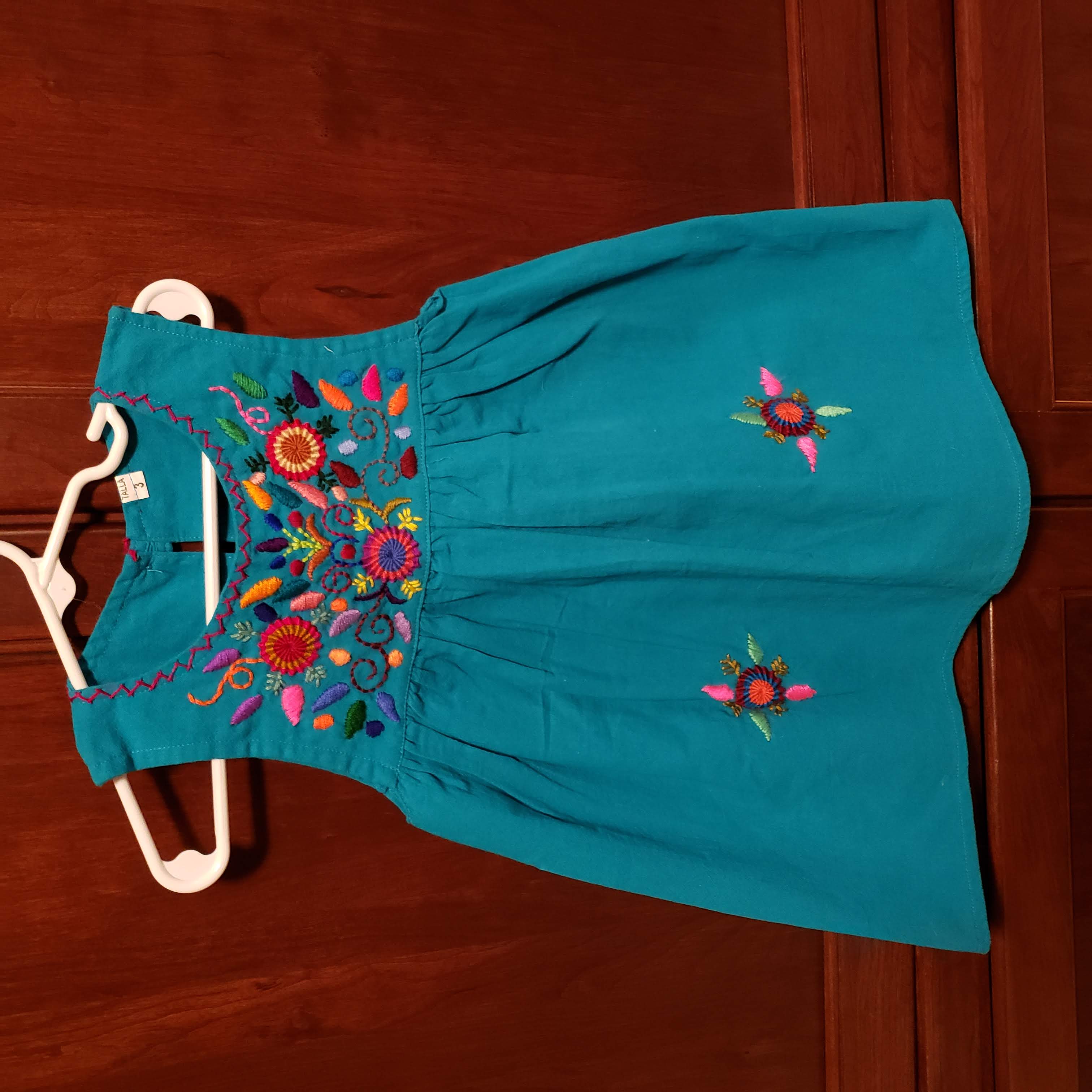 Girl's Embroidered Dresses (Size 3)