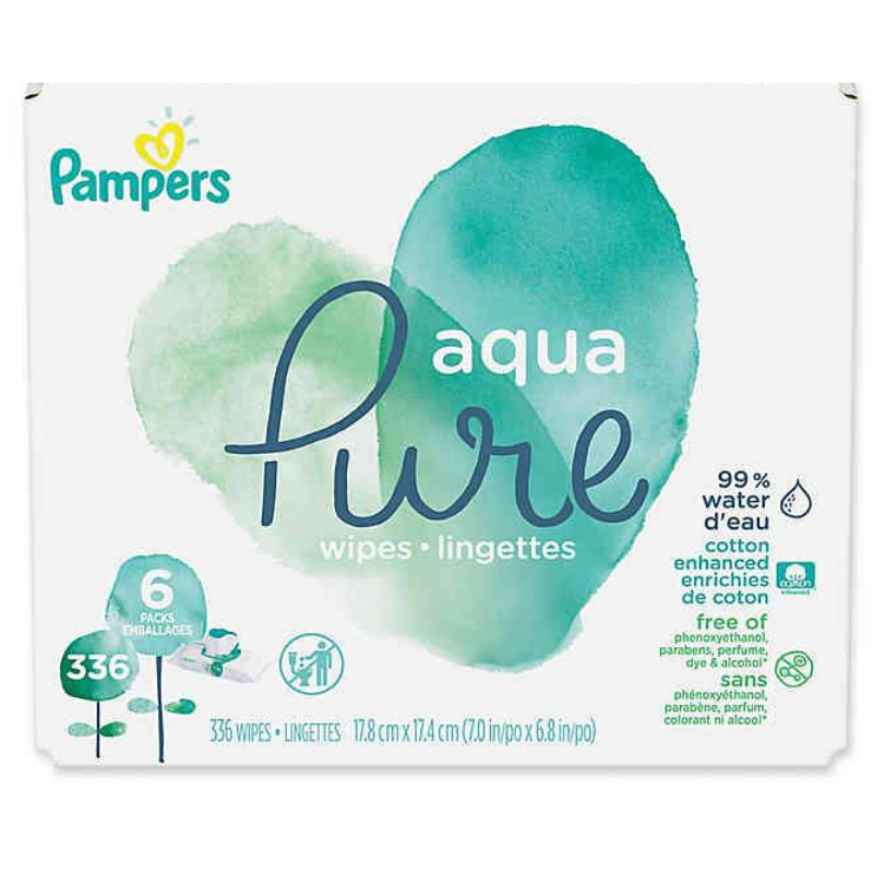pampers aqua pure natural sensitive baby wipes