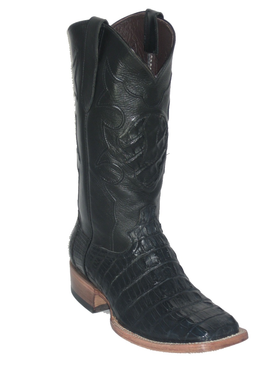 black gator skin cowboy boots