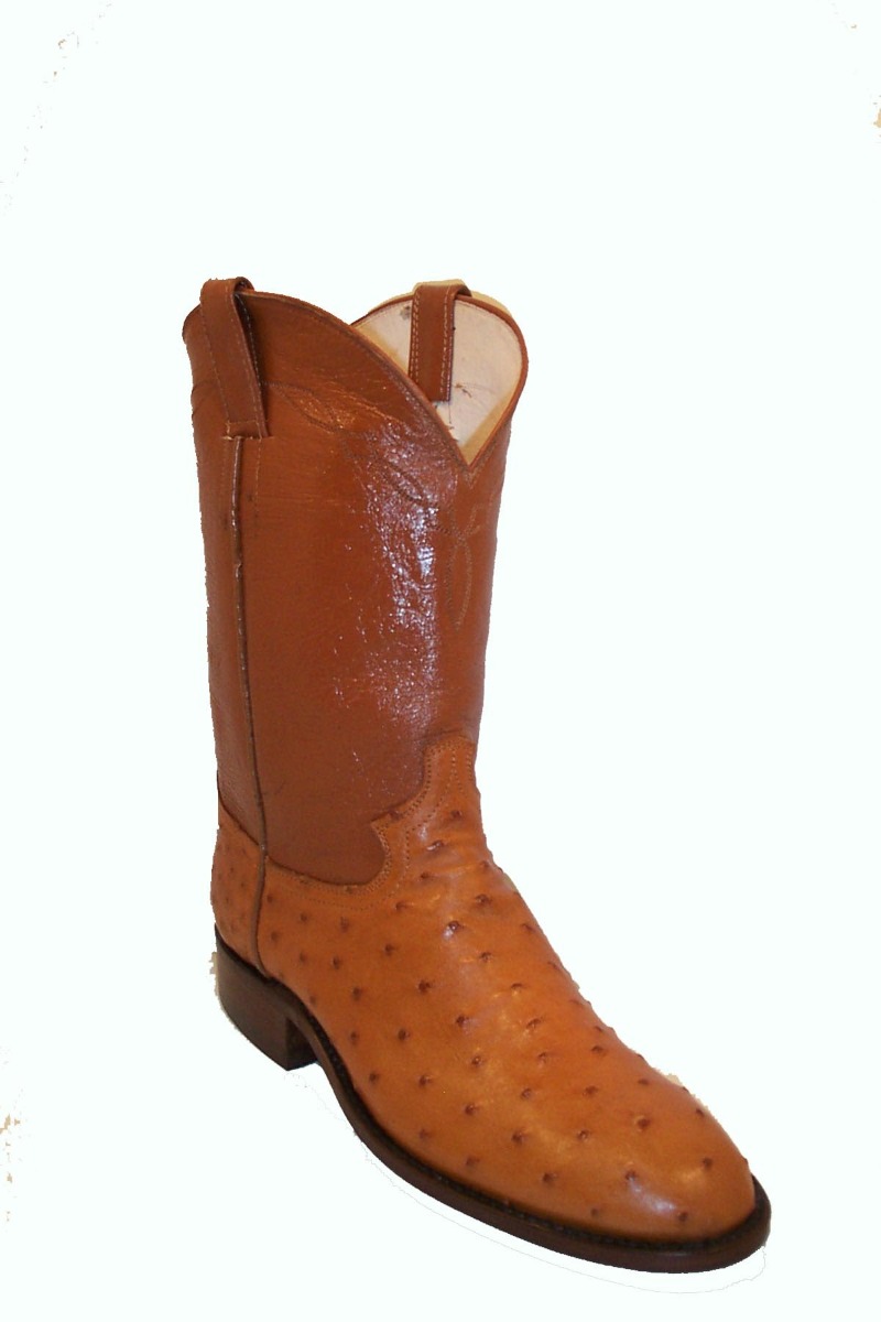 COWTOWN COGNAC OSTRICH PRINT BOOT