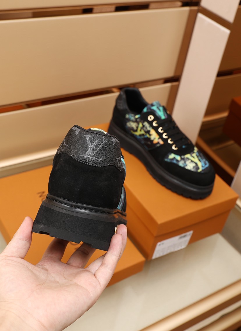 Black Multi Color Louis Vuitton Sneakers Size: 7.5-13 Gender: Men