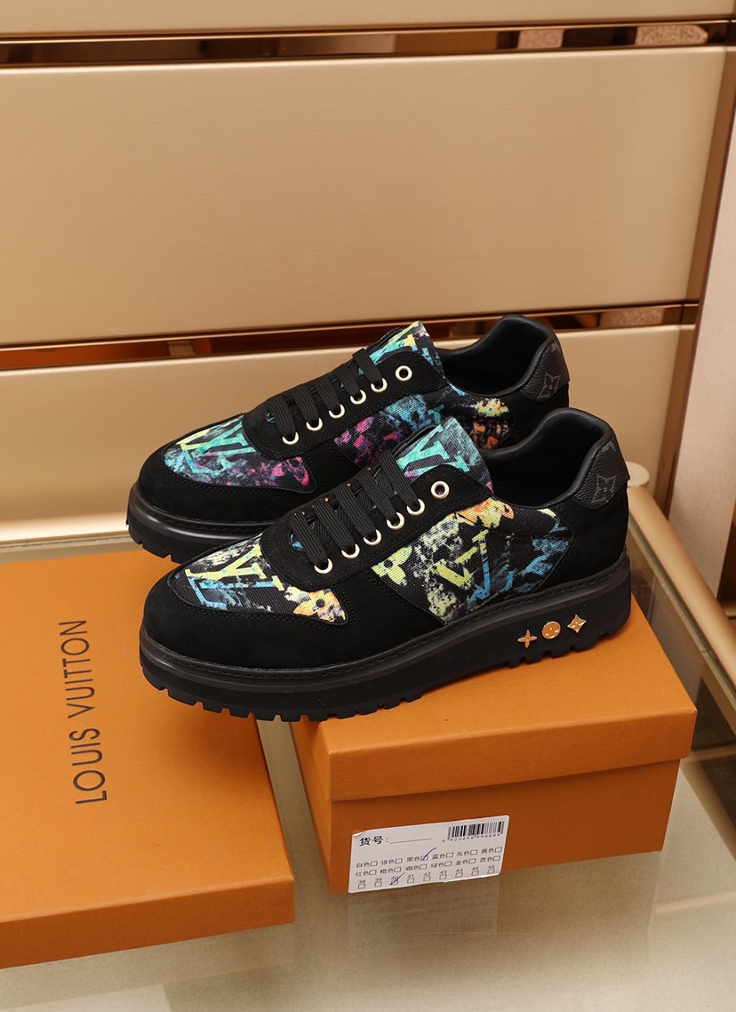 Black Multi Color Louis Vuitton Sneakers Size: 7.5-13 Gender: Men 2021 new  casual style men's shoes. This is a brand new seasonal design with perfect  workmanship to create cabinet quality. These Louis