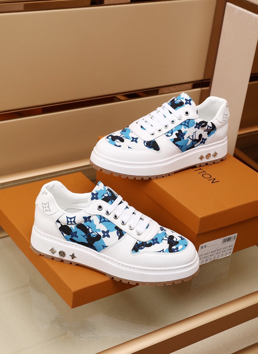 White & Brown Louis Vuitton Sneakers Size: 7.5-13 Gender: Men 2021 new  casual style men's shoes. This is a brand new seasonal design with perfect  workmanship to create cabinet quality. These Louis