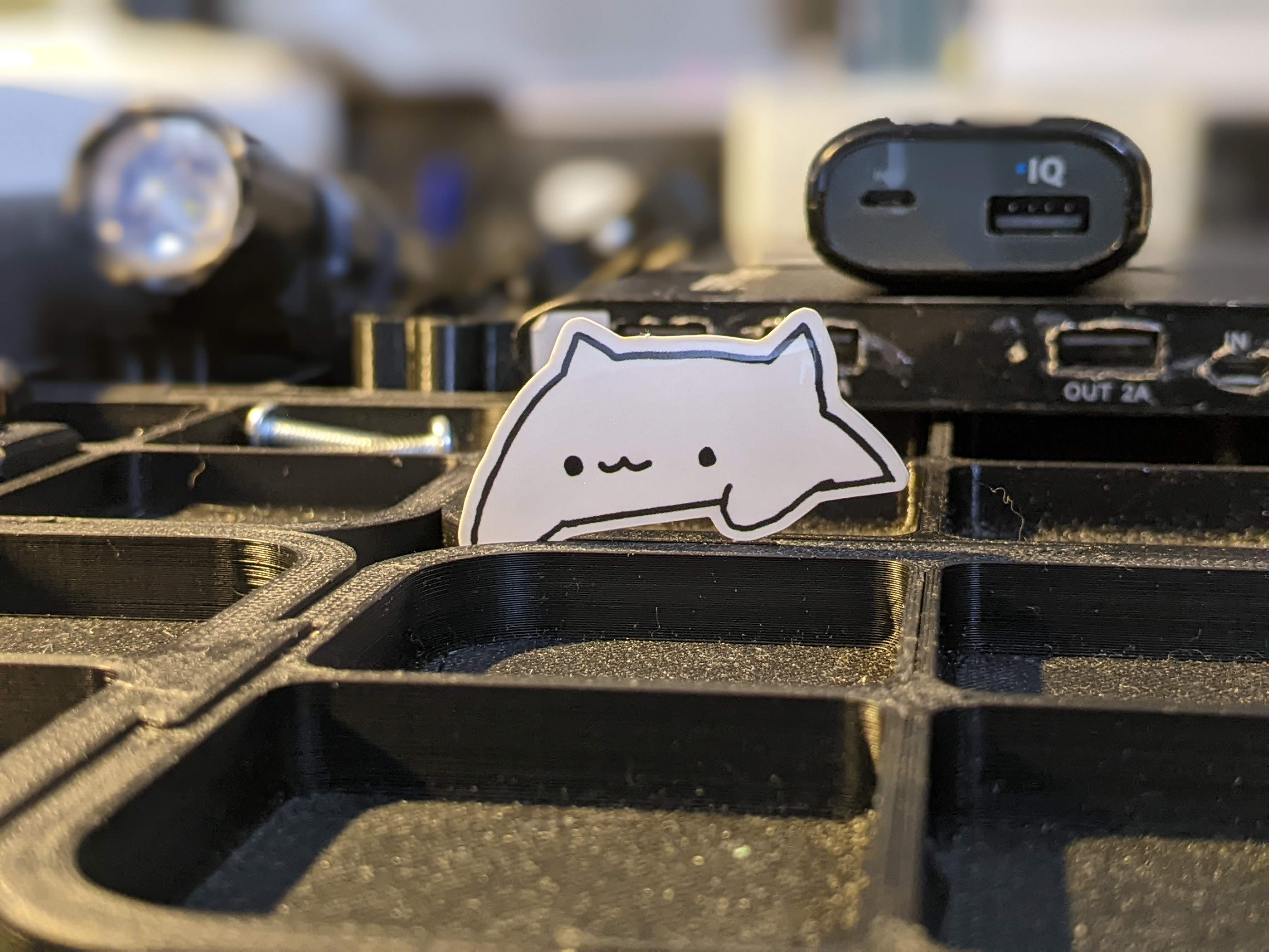 Bongo Cat Meme Die Cut Sticker