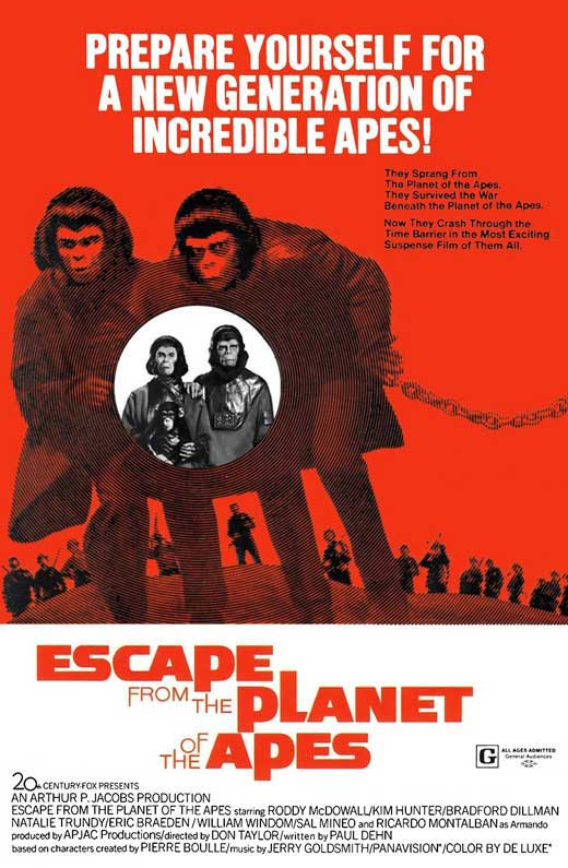 escape from the planet of the apes movie poster