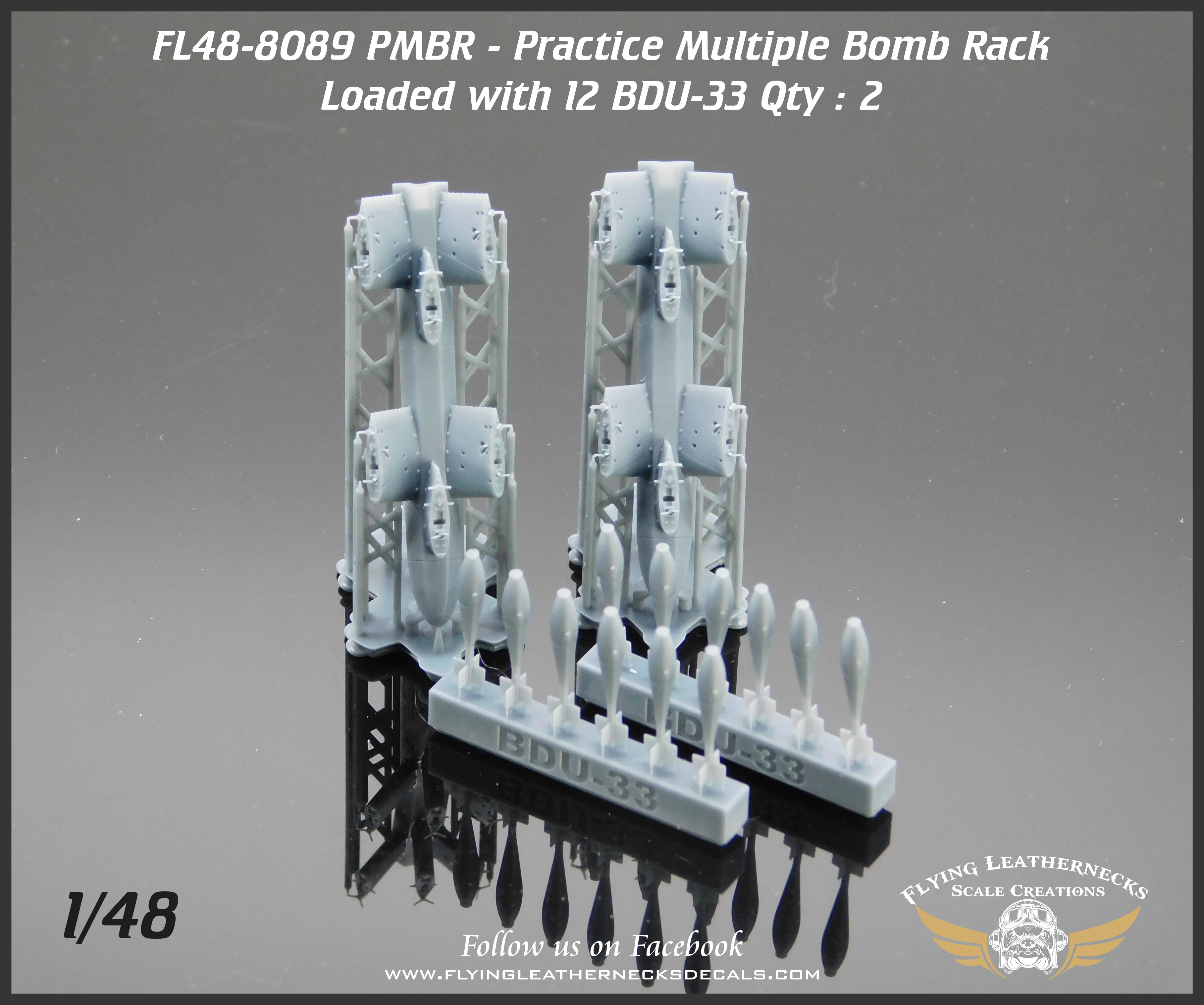 FL48-8089 A/A 37B-3C PMBR (Practice Multiple Bomb Rack) Load
