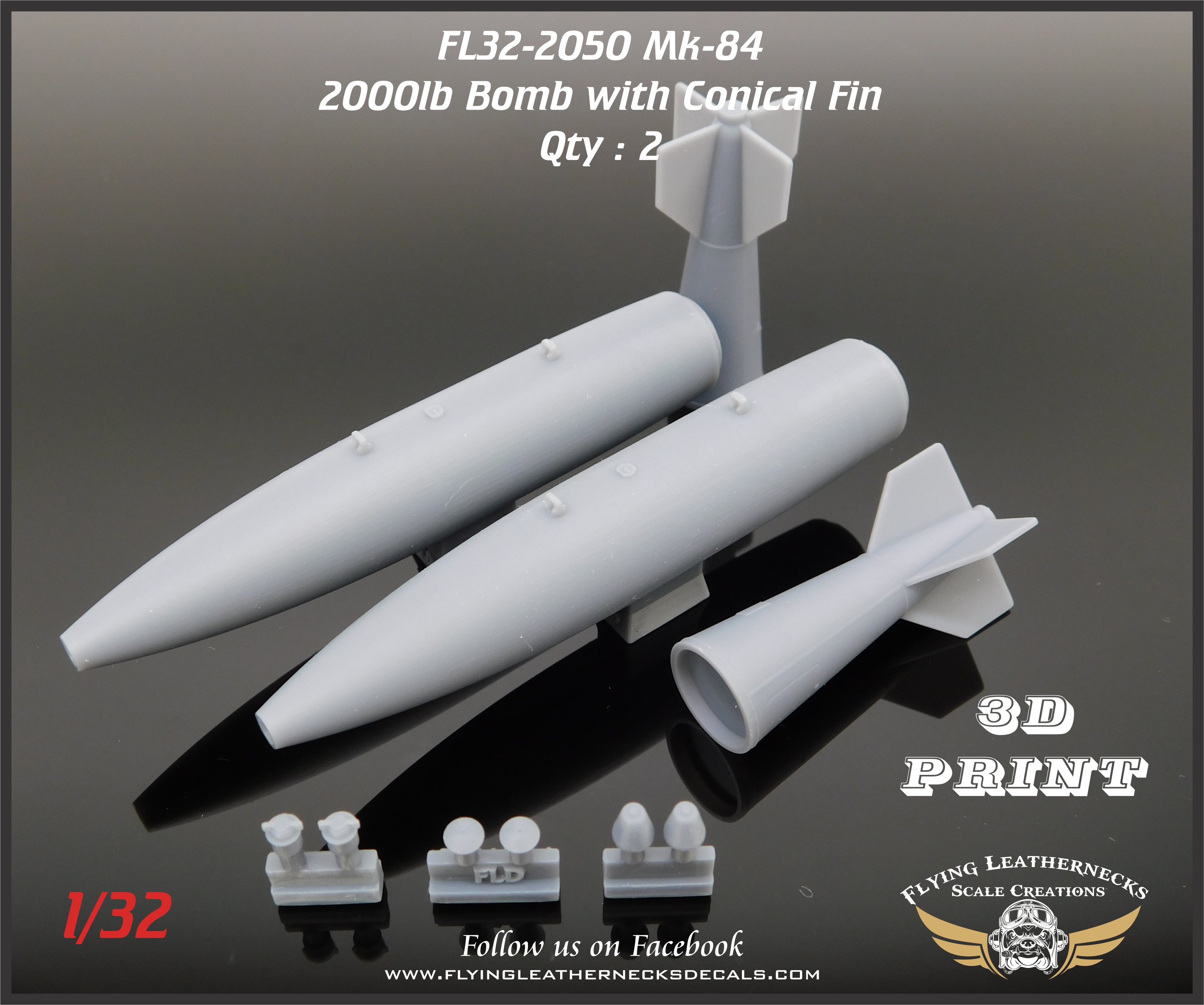 FL32-2050 Mk-84 2000lb Bombs with Conical Fins