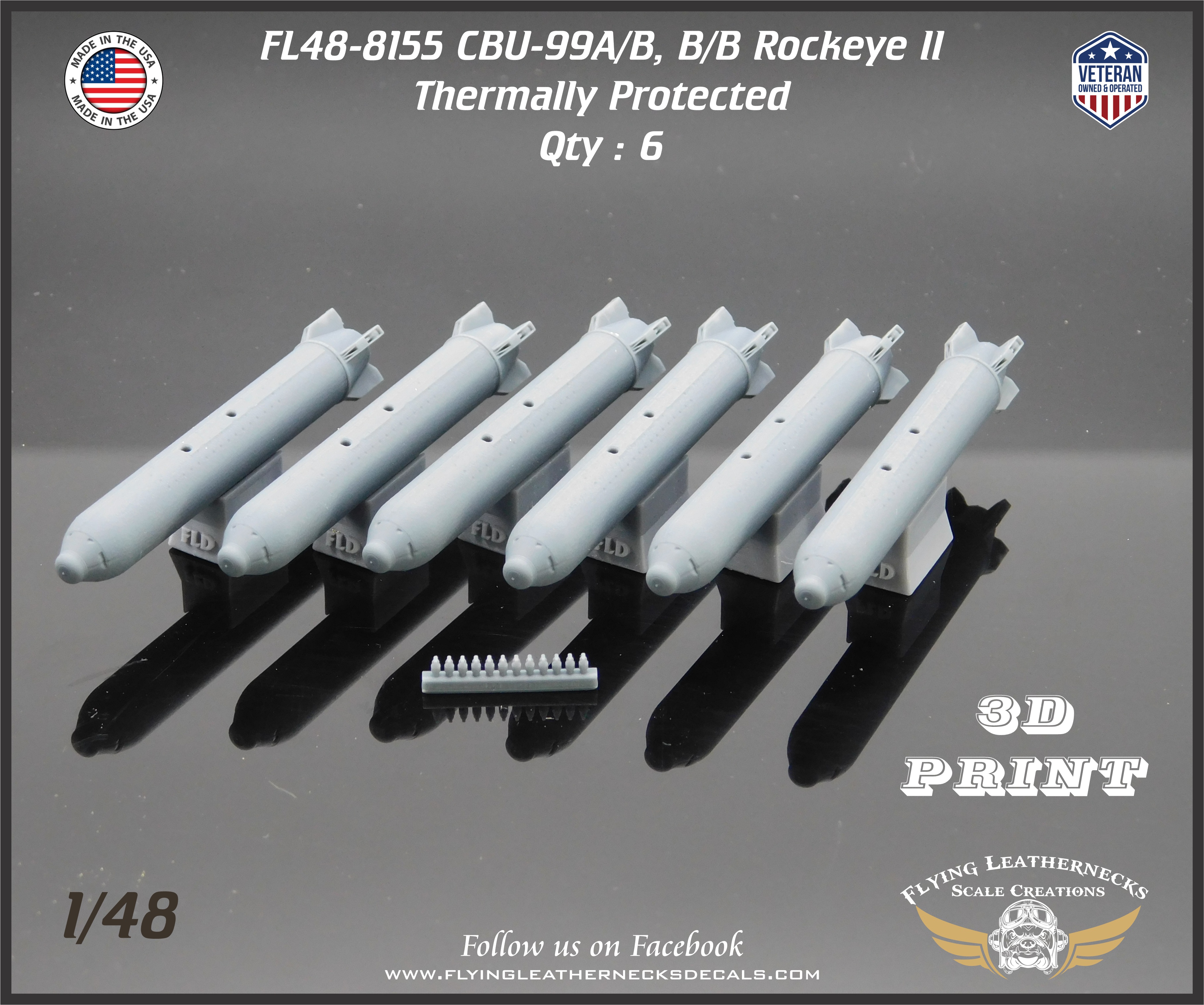 FL48-8027 AN/APR-25 RHAW Antenna Fin Cap for Tamiya F-4B