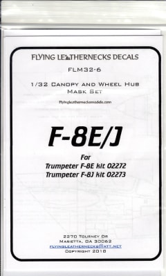 FLM32-6 F-8E/J Canopy/Wheel Mask for Trumpeter