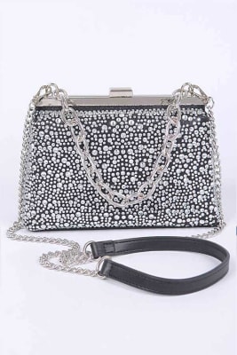 Rhinestone Studded Convertible Crossbody Bag