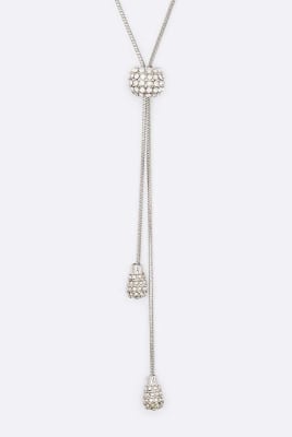 Crystal Slider Long Necklace