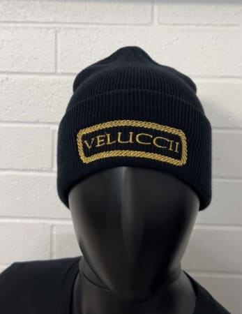 Black Veluccii Beanie