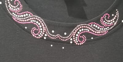 Pink Swirl Rhinestone Hi-Lo Tunic
