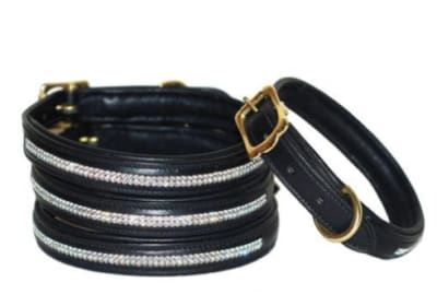 Swarovski/Leather Dog Collars
