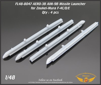 FL48-8047 AERO-3B AIM-9B missile launcher for Zoukei-Mura F-4C/D/E