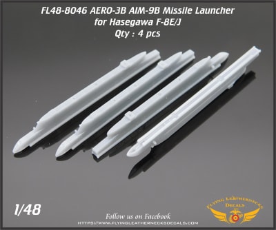 FL48-8046 AERO-3B AIM-9B missile launcher For Hasegawa F-8E/J