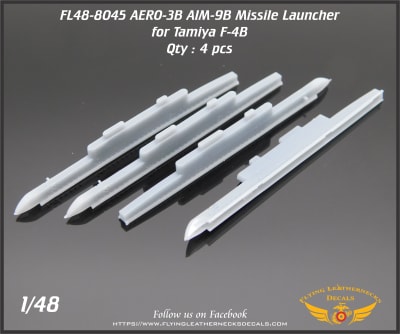 FL48-8045 AERO-3B AIM-9B missile launcher for Tamiya F-4B