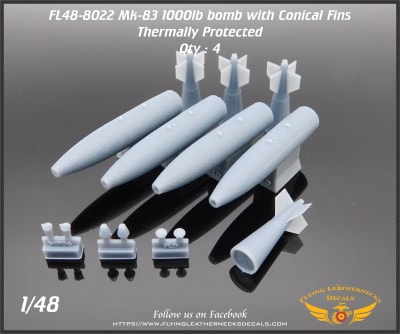 FL48-8022 Mk-83 Thermally Protected 1000lb bomb with Conical Fin
