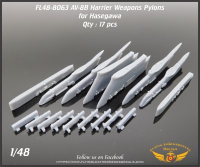 FL48-8063 AV-8B Weapons Pylons for Hasegawa
