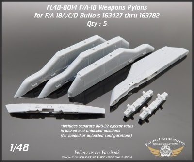 FL48-8014 1003/1027 F/A-18A+/A++/C/D pylons for BuNo's 163427 thru 163782