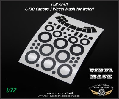 FLM72-01 C-130 Canopy/Wheel Mask for Italeri