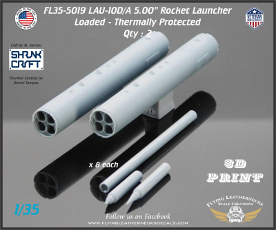 FL35-5019 LAU-10D/A 5.00" Rocket Pod (with Warheads) Thermally Protected