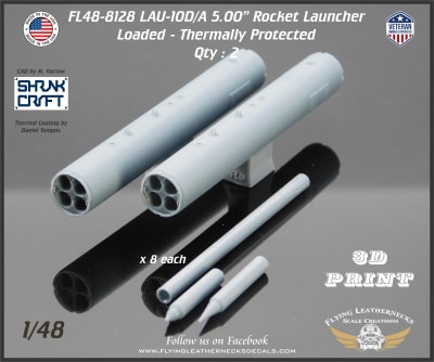 FL48-8128 LAU-10D/A 5.00" Rocket Launcher, Thermally Protected - Loaded