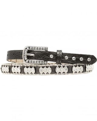 Nocona Leather/Crystal Studded Belt