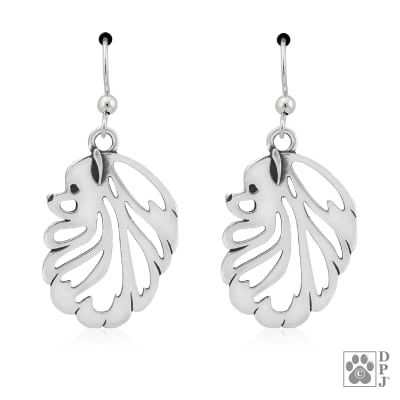 Dazzling Paws S/S Pomeranian Earrings, Head