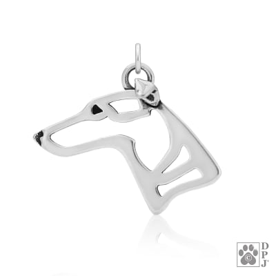 Dazzling Paws S/S  Whippet Pendant, Head