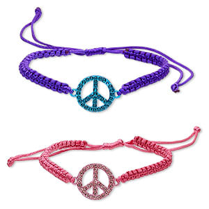 ​Bracelet-polyester--glass-rhinestone