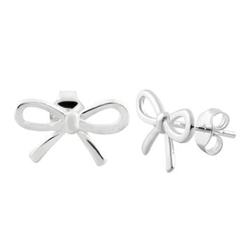 Earrings Bow Design Sterling Silver .925
