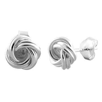 Earrings Knot Design Sterling Silver .925