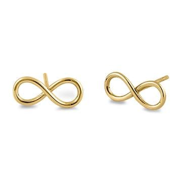 Earrings 14K Yellow Gold Infinity Design