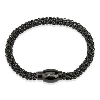 Infinity Bracelets 316L Stainless Steel Black IP Hollow Bubble Link Chain