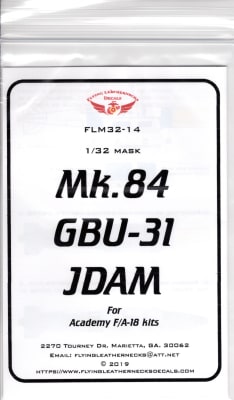 FLM32-14 Mk. 84 GBU-31 Mask for Academy 1/32 F/A-18 Kits