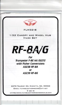 FLM32-8 RF-8A/G Canopy/Wheel mask for Fisher/Trumpeter
