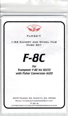 FLM32-7 F-8C Canopy/Wheel masks for Fisher/Trumpeter