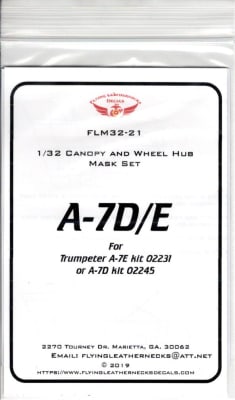 FLM32-21 A-7D/E Canopy/Wheel masks for Trumpeter