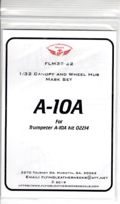 FLM32-22 A-10A Canopy/Wheel masks for Trumpeter
