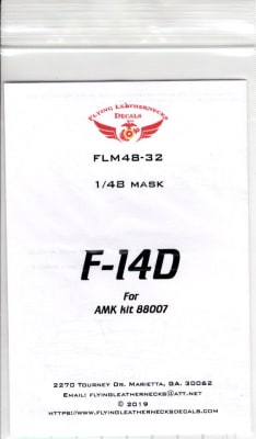 FLM48-32 F-14D Canopy/Wheel mask for AMK