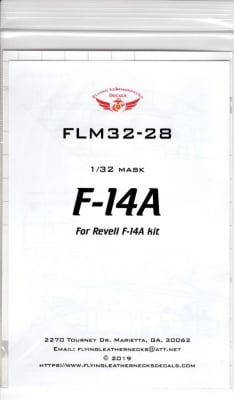 FLM32-28 F-14A Canopy/Wheel mask for Revell