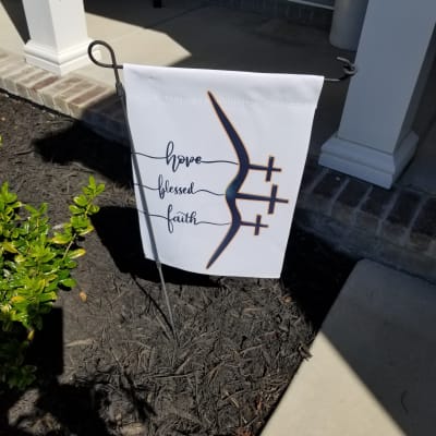 Hope Faith Blessed Garden Flag
