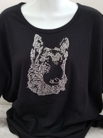 German Shepherd Profile Head Design top