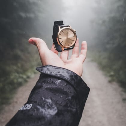 Hunter leather waterproof watch