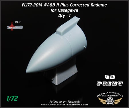 FL172-2014 AV-8B II Plus Corrected Radome for Hasegawa